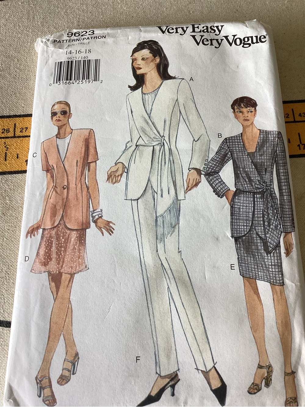 Vogue Wrap tie-waist jacket with pants and two skirt variations